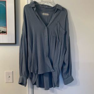 Free People hi-lo button down tunic